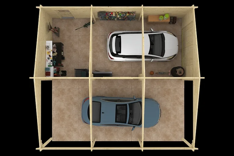 Garage/Carport 'Berggren' - 7,65 x 8,3 m