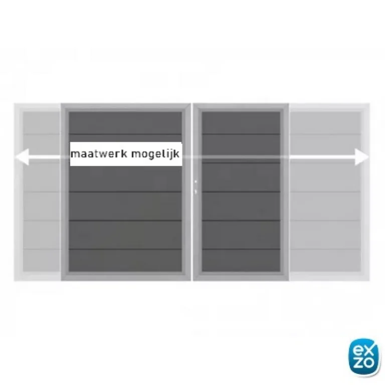 Automatische composiet poort - 'Design Alu'