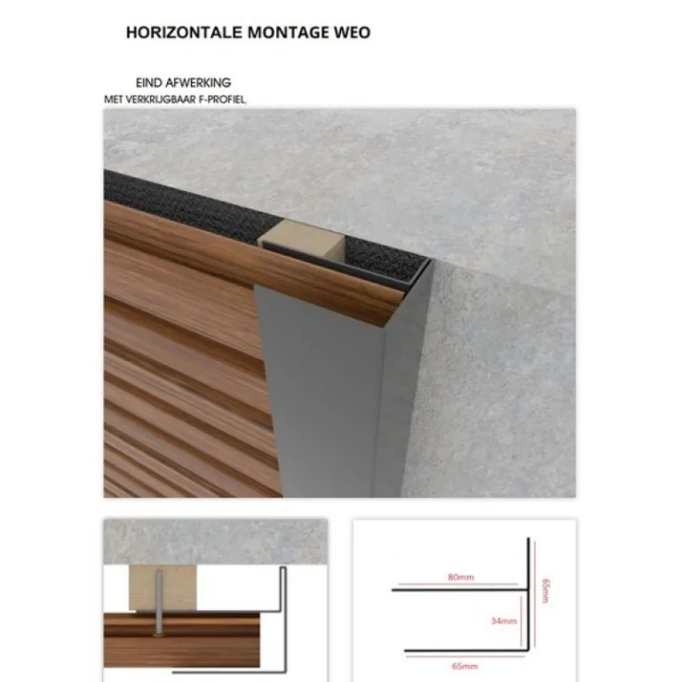 F-profiel - WEO35/60/120 gevelbekleding