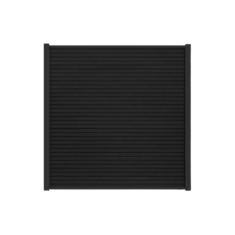 Composiet Plankenscherm 'Modern Triple' - Ebony black
