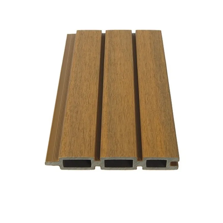 Composiet Plankenscherm 'Modern Triple' - Teak