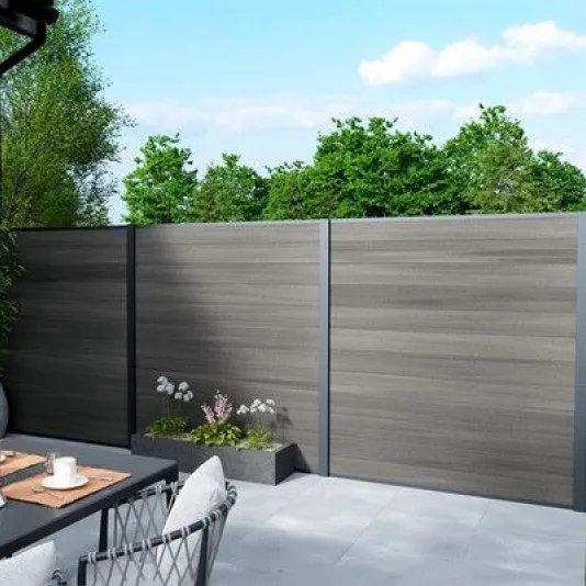 Composiet Plankenscherm 'Premium' - Dark grey