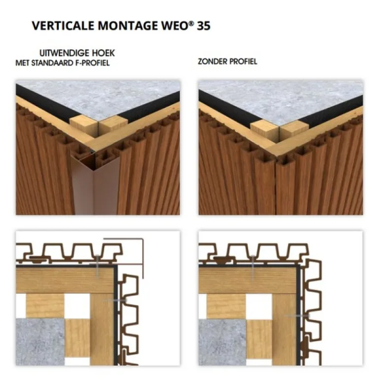 Composiet triple blokprofiel - Cedar