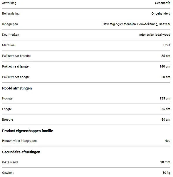 Containerberging Enkel - Hardhout