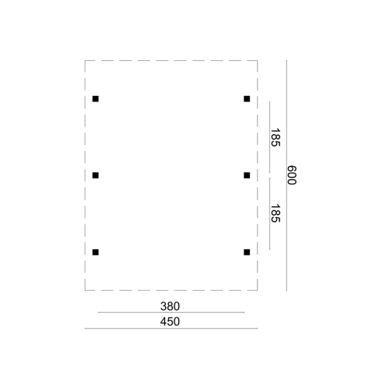 Carport 'Lemmer' - Douglas - 4,5 x 6 m