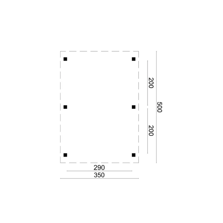 Carport 'Sloten' - Douglas - 3,5 x 5 m
