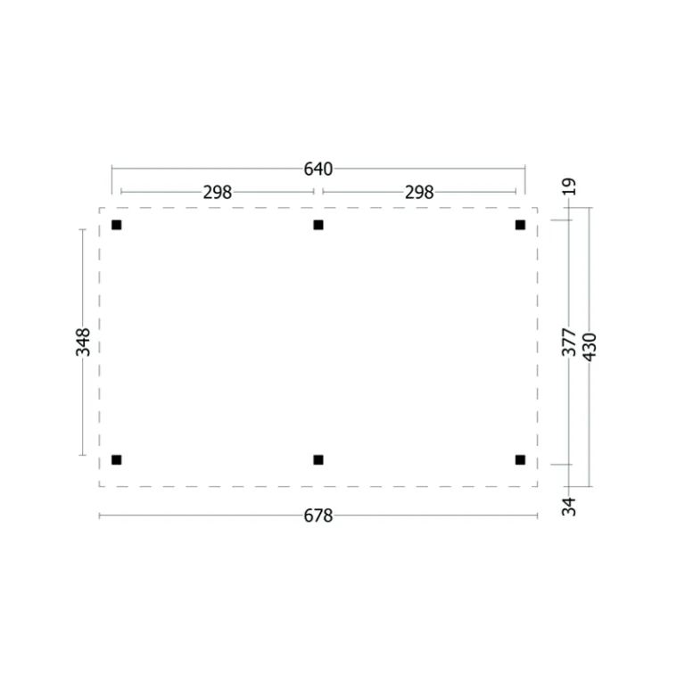 Overkapping 'Oslo XL 1' - Douglas - 6,78 x 4,3 m