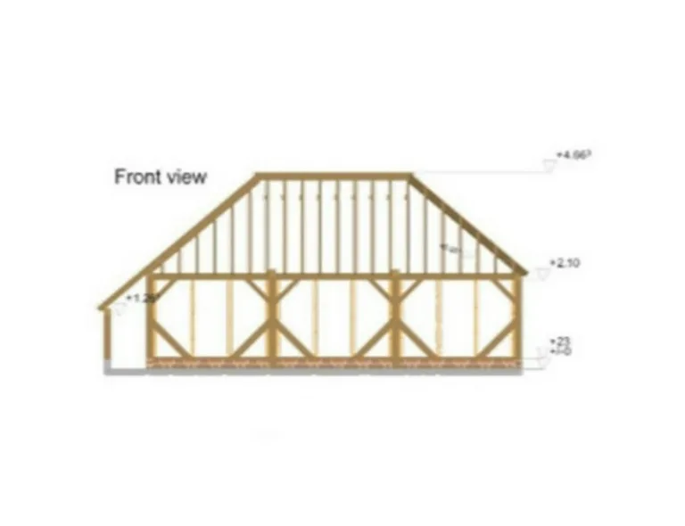 Eiken Gebinte 'Vernon' - 9,9 x 5,4 m