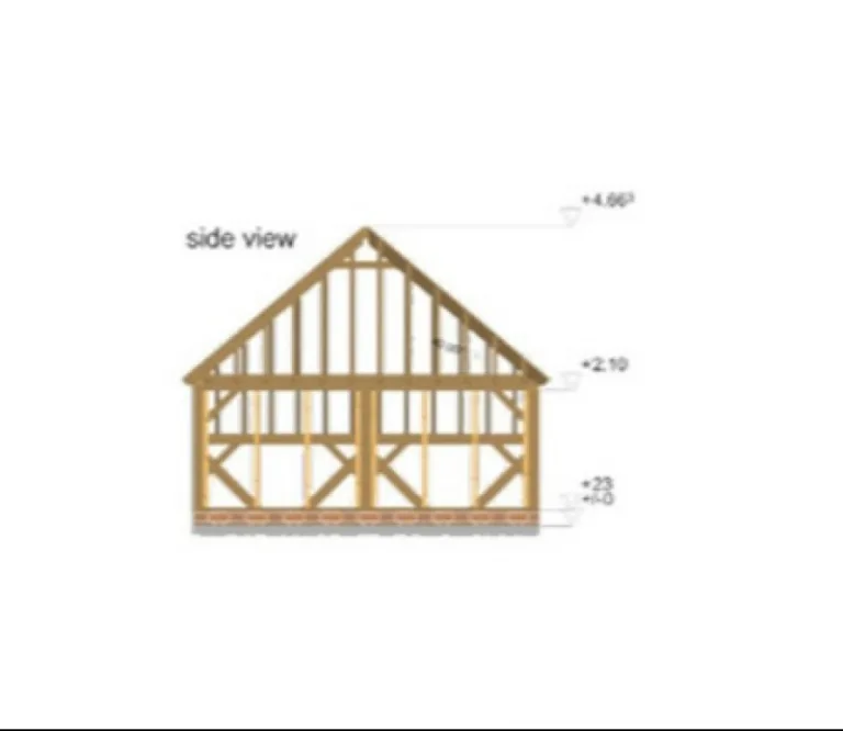 Eiken Gebinte 'Vernon' - 9,9 x 5,4 m