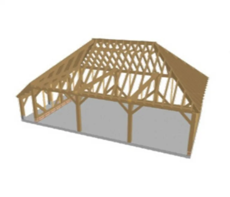 Eiken Gebinte 'Vernon' - 9,9 x 5,4 m