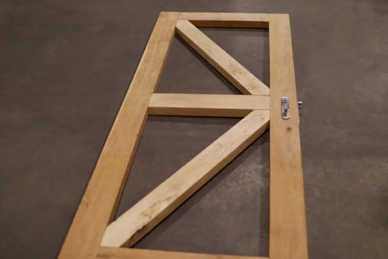 Eiken deur/poort kader - zwaar model - enkel
