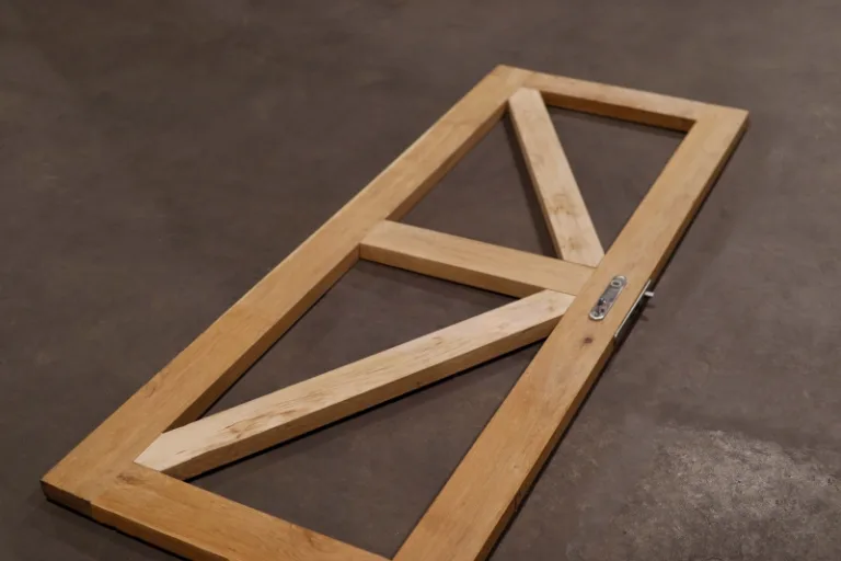 Eiken deur/poort kader - zwaar model - enkel