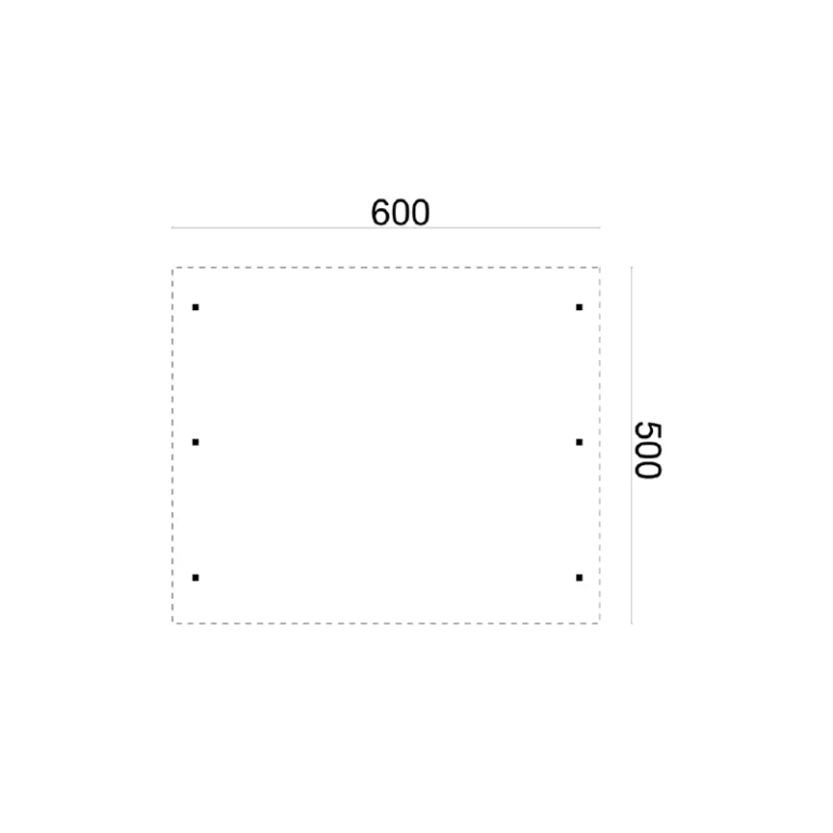 Carport Dubbel - Grenen - 6 x 5 m
