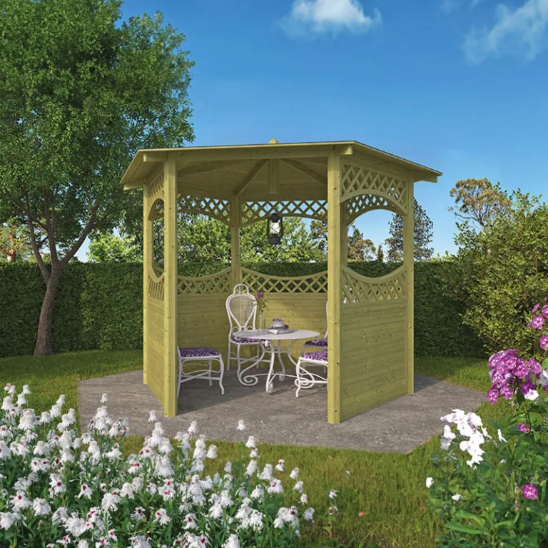 Prieel 'Middel' - Grenen - 2,3 x 2,9 m