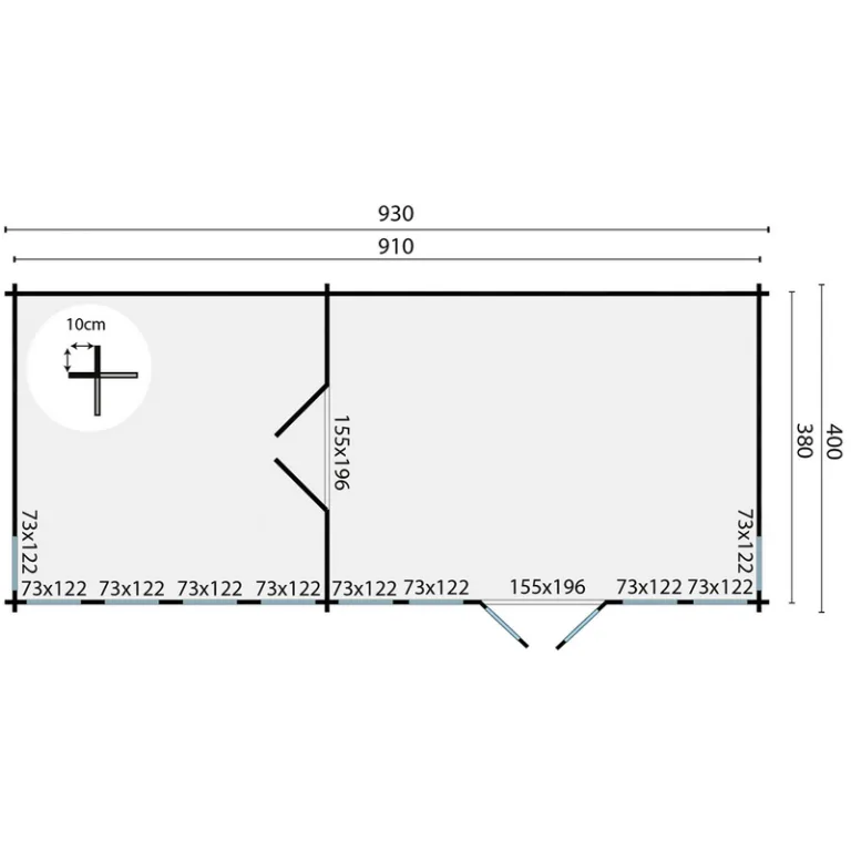 Houten woning 'Big Lauren' - Vuren - 9,3 x 4 m