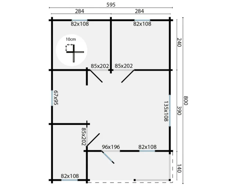 Houten woning 'Kay' - Vuren - 5,95 x 8 m
