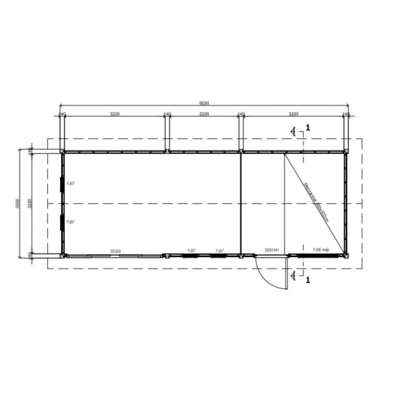 Houten woning 'Otis' - Vuren - 9,2 x 3,5 m