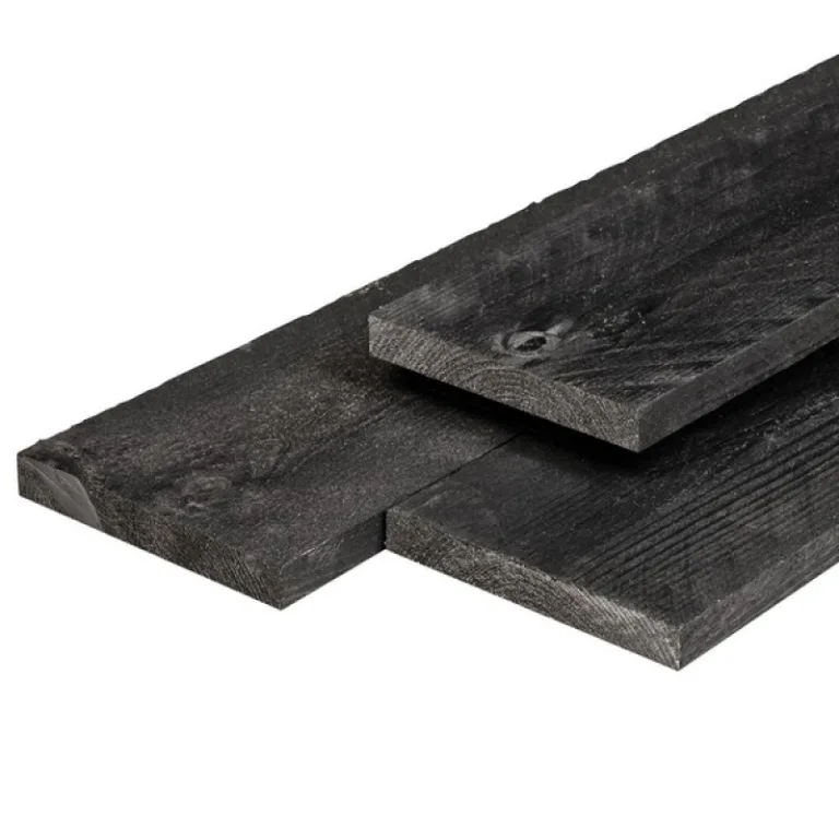 Douglas plank - zwart geïmpregneerd - 1,6 cm dik