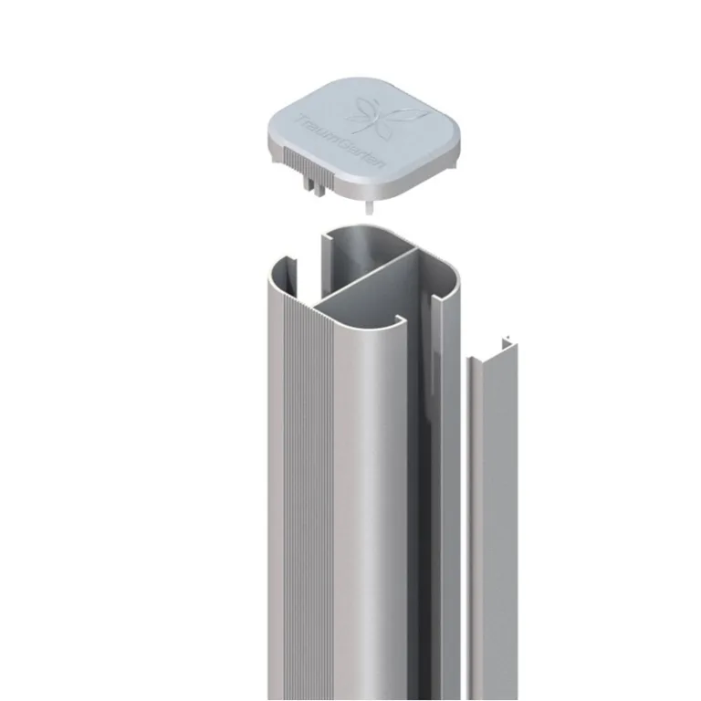 Metalen Gleufpaal 'Basic' - Zilver