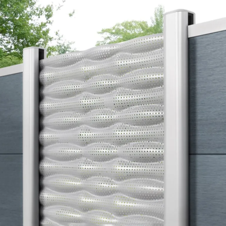 Metalen Tuinscherm '3D-Design' - Zilver
