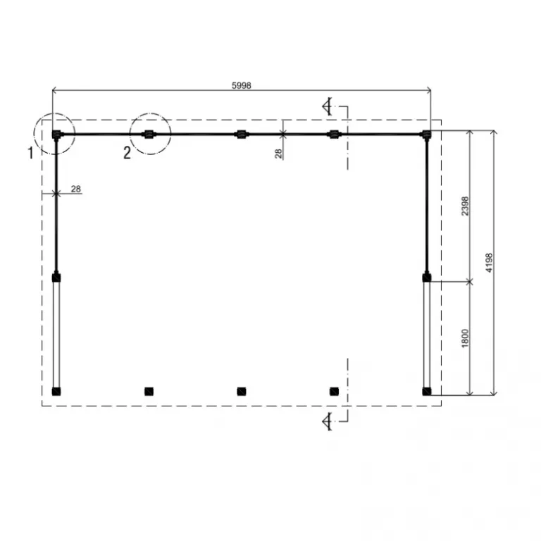 Overkapping 'Faro' - Vuren - 6 x 4,2 m