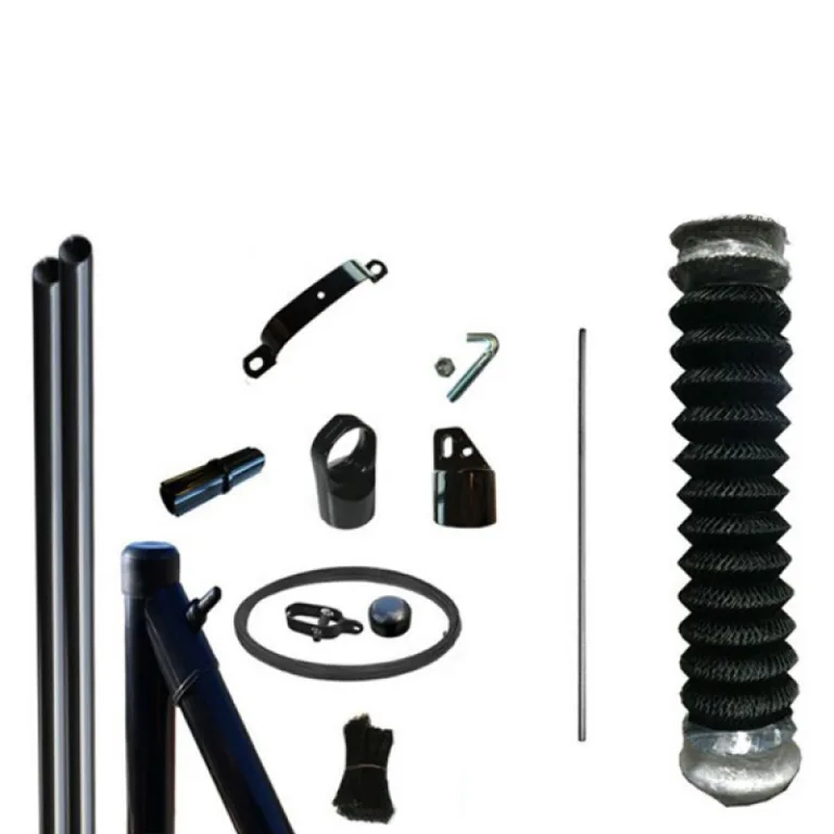 Pakket Tennisdraad Zwart - 200 cm hoog - 25 lm