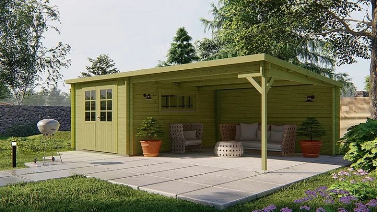 Poolhouse Blokhut 'Anton' - 7 x 4 m
