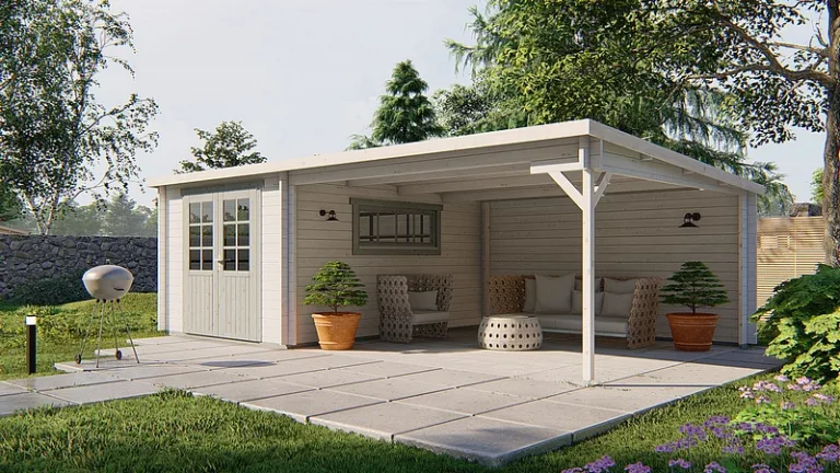 Poolhouse Blokhut 'Anton' - 7 x 4 m