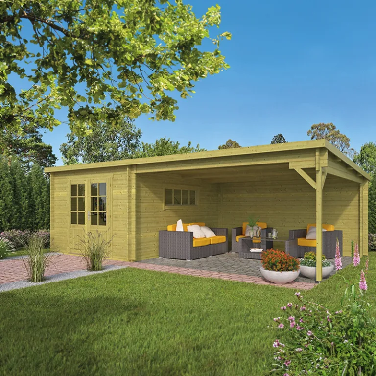 Poolhouse Blokhut 'Anton' - 7 x 4 m