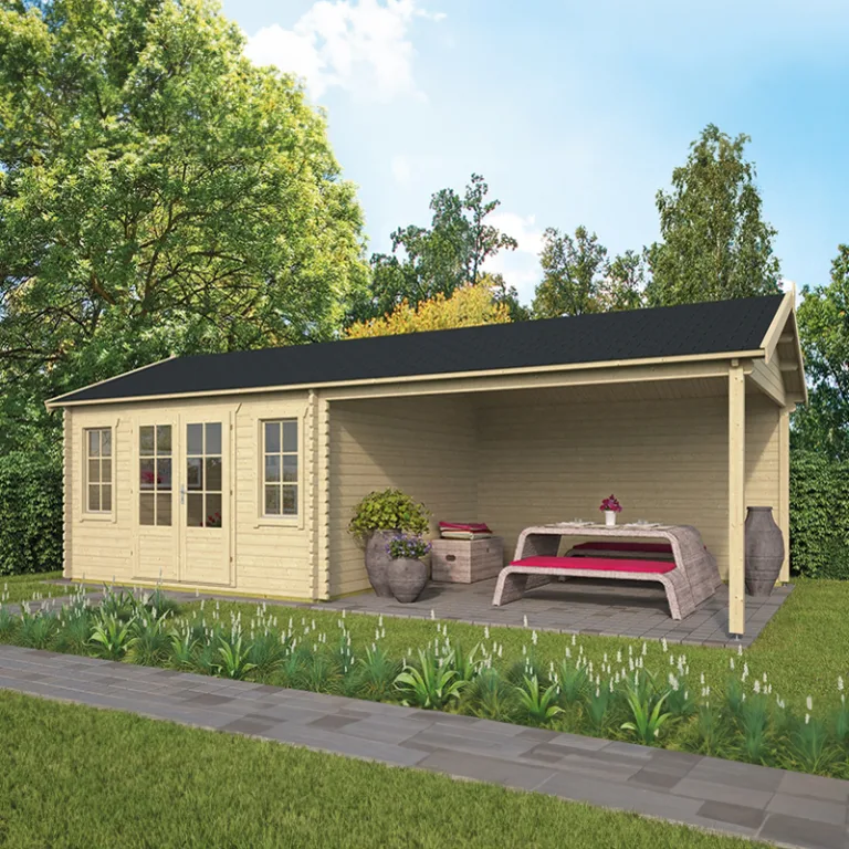 Poolhouse Blokhut 'Kwaspa'- 8 x 4 m