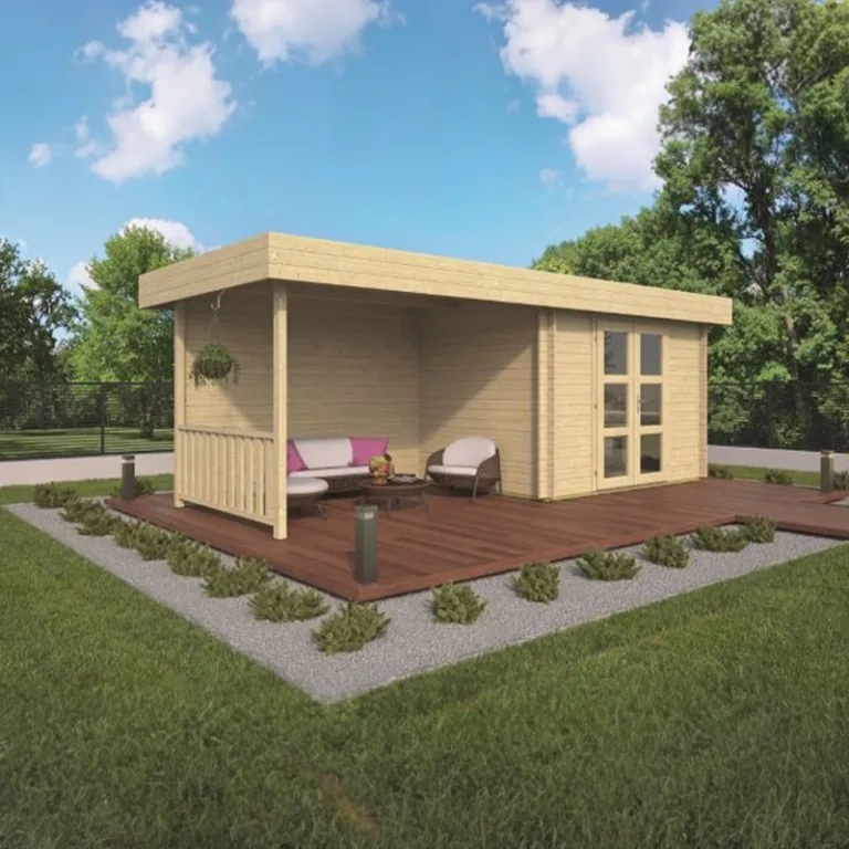 Poolhouse Blokhut 'Maja' - 6,4 x 2,4 m