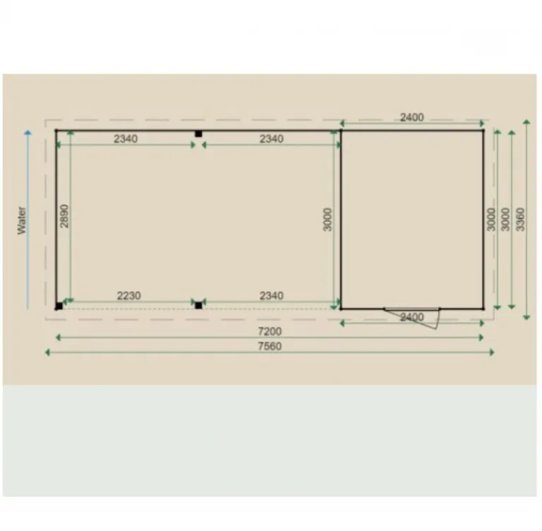 Poolhouse 'Playa Blanca' - Vuren - 7,2 x 3 m