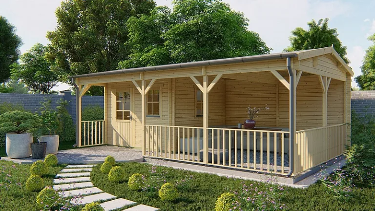 Poolhouse Blokhut 'Ragna' - 7,2 x 4,2 m