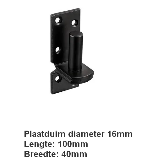 Metalen poortkader licht model (zwart) - blokhutplanken