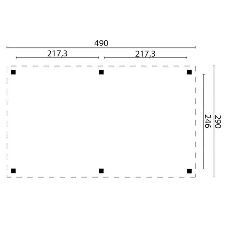 Prieel 'Grande' - Grenen - 4,9 x 2,9 m