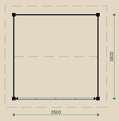 Poolhouse 'Beerze' - Vuren - 3,5 x 3,5 m