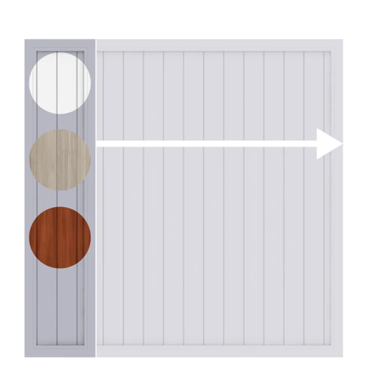 PVC Tuinscherm 'Riva' - Polar eik