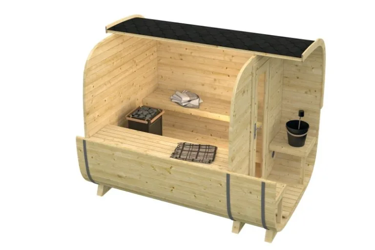 Vuren Sauna Cube - 2,19 x 2,86 m