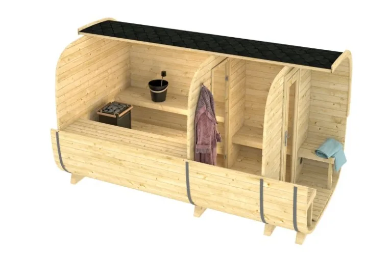 Vuren Sauna Cube - 2,19 x 3,9 m