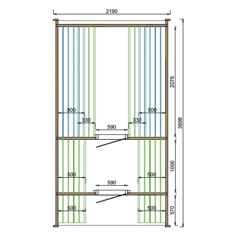Vuren Sauna Cube - 2,19 x 3,9 m