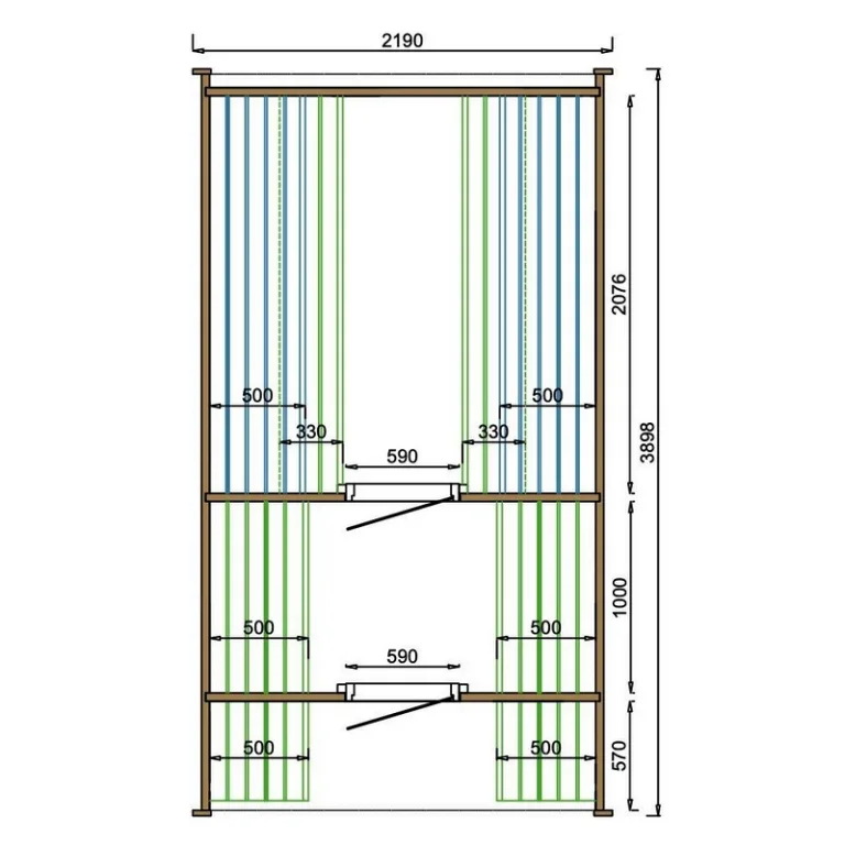Thermowood Sauna Cube - 2,19 x 3,9 m