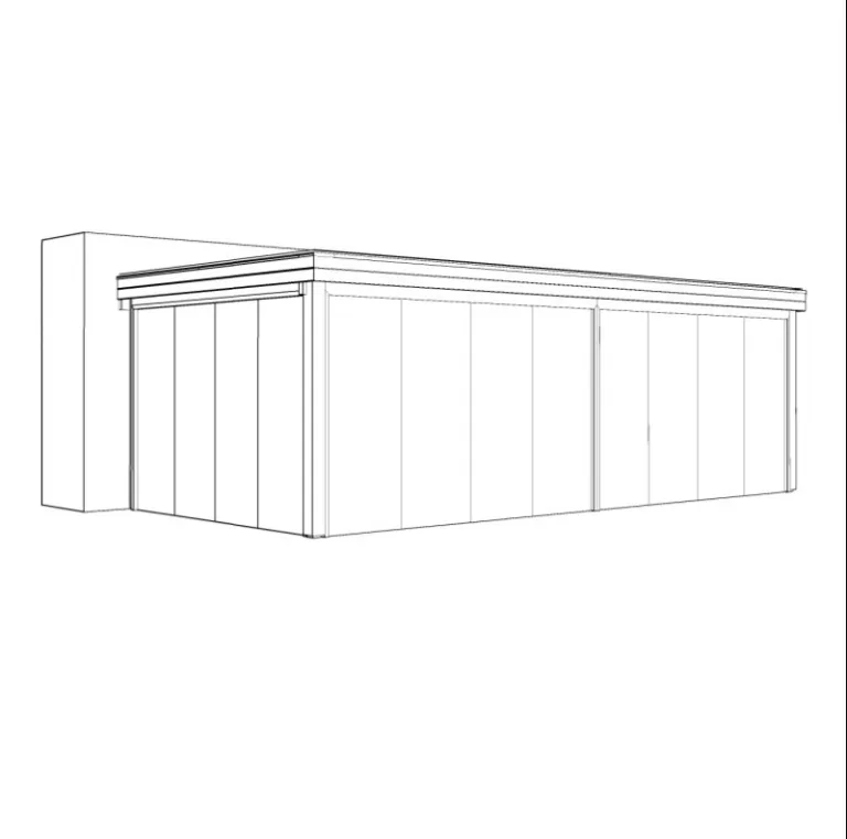 Aanbouw Veranda - Siberische Lariks - 9 x 4 m