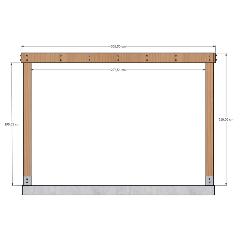 Lariks pergola ‘Syrah’ - 3 x 3 m