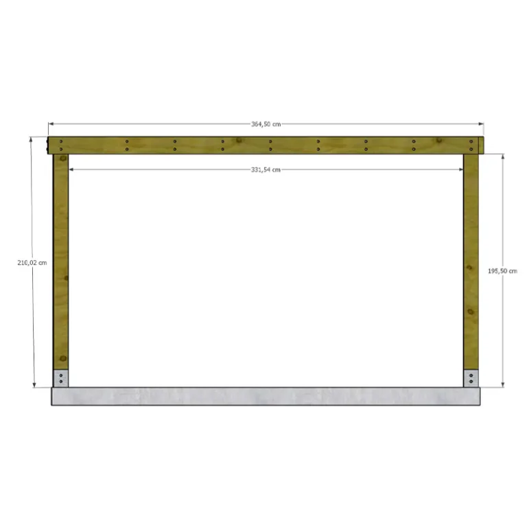 Grenen pergola ‘Syrah’ - 3,6 x 3,6m