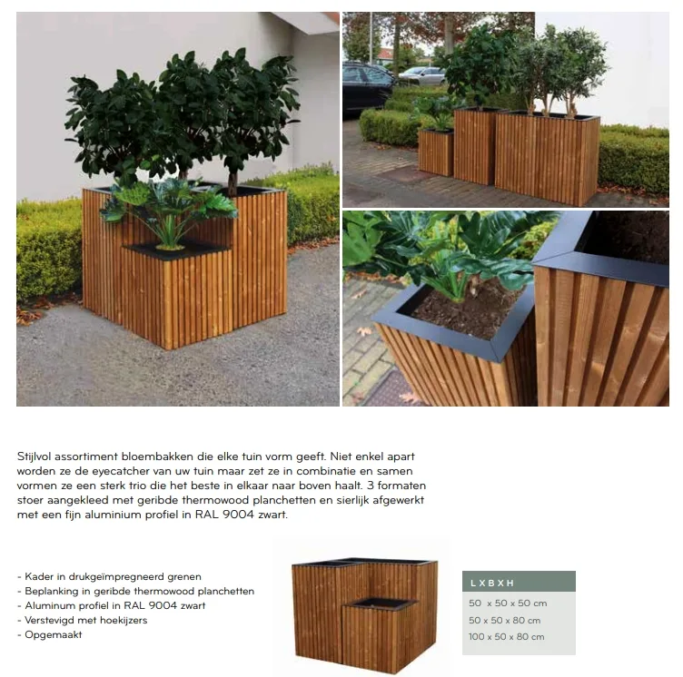 Bloembak thermowood - Syto