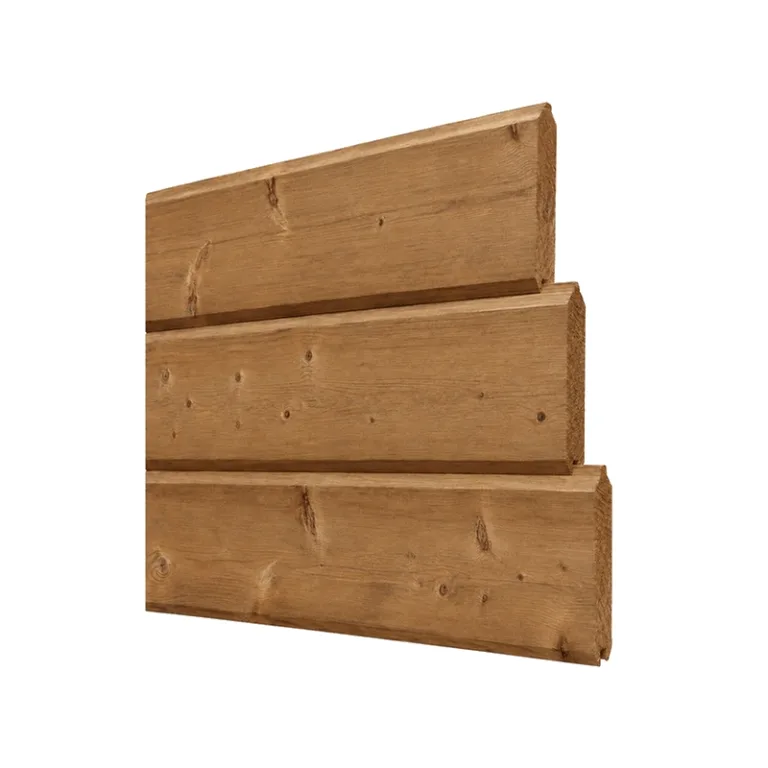 Tuinwand Thermowood - Effen verticaal 2 cm