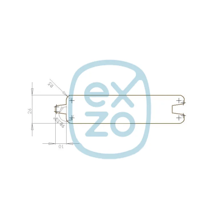 Thermowood blokhutplank - 2,6 cm dik