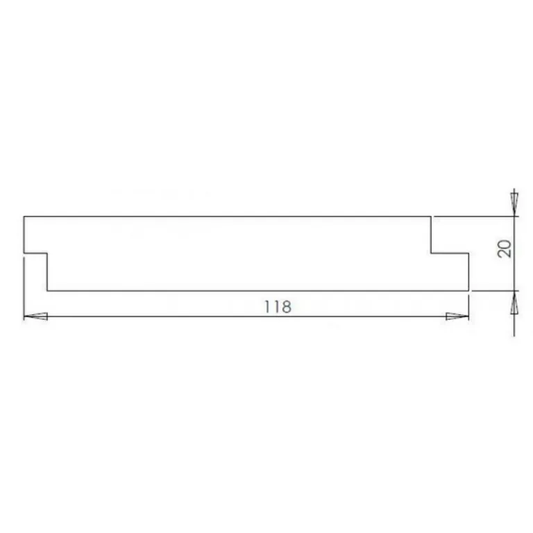 Thermowood Z-profiel - geborsteld - zwart