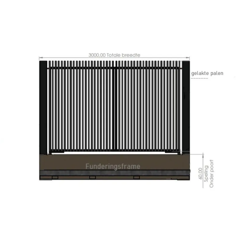 Metalen Toegangspoort 'Ablis' - dubbel