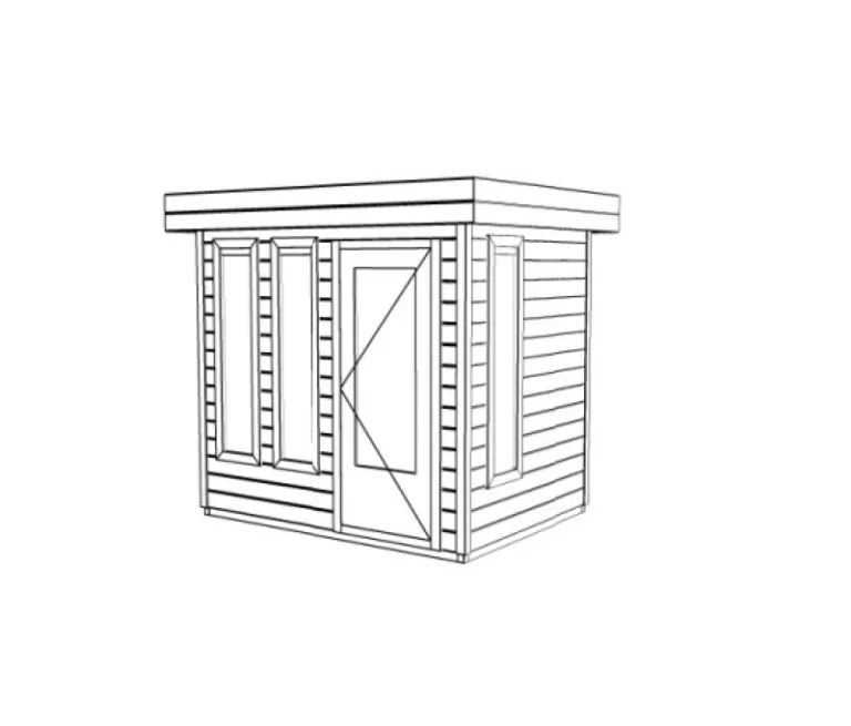 Tuinkantoor 'Boet' - Vuren - 2,4 x 1,8 m